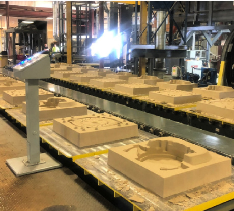 image of green sand casting molds at Aluminum Castings Company