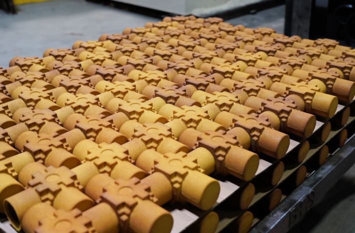 image of shell sand cores at Aluminum Castings Company sand casting foundry